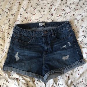Sky and Sparrow ripped mom shorts